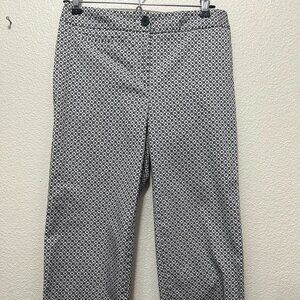 Talbots's straight leg capris, black and white pattern, size 4 petite